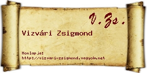 Vizvári Zsigmond névjegykártya