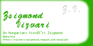 zsigmond vizvari business card